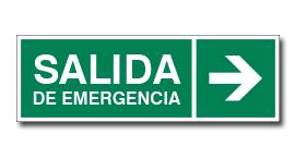 El cartel de salida de emergencia