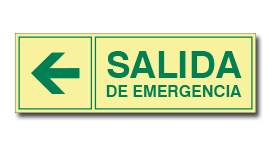 SALIDA EMERGENCIA CON FLECHA (FOTOLUMINISCENTE)