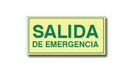 SALIDA DE EMERGENCIA SIN FLECHA (FOTOLUMINISCENTE)