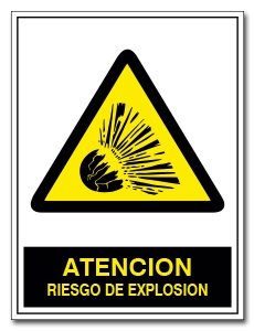 ATENCION RIESGO DE EXPLOSION