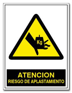 ATENCION RIESGO DE APLASTAMIENTO