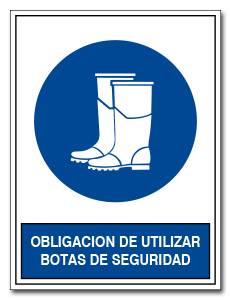 OBLIGACION DE UTILIZAR BOTAS DE SEGURIDAD