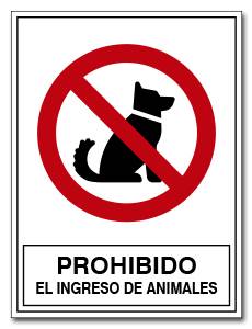 PROHIBIDO EL INGRESO DE ANIMALES
