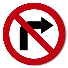 NO GIRAR A LA DERECHA