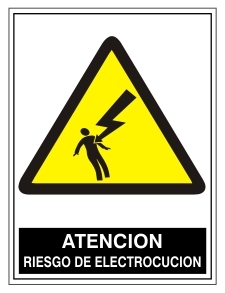 Atención riesgo de electrocución