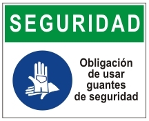 Obligación de usar guantes de seguridad