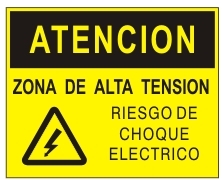 Atención zona de alta tensión