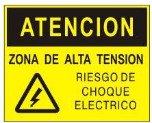 Atención zona de alta tensión