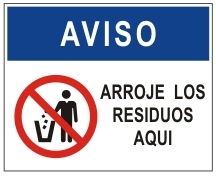 Arroje los residuos aquí