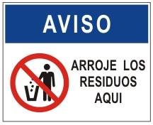 Arroje los residuos aquí
