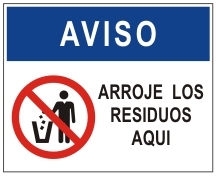 Arroje los residuos aquí