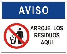 Arroje los residuos aquí