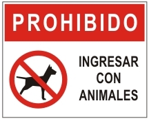 Prohibido ingresar con animales